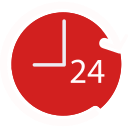 24/7 emergency service icon