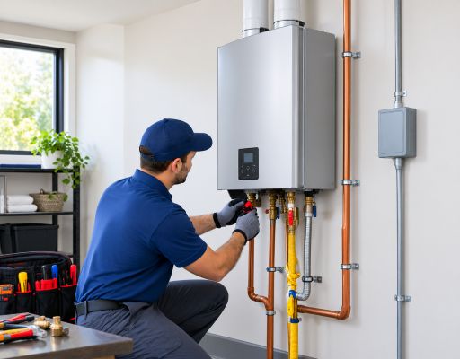 tankless water heater installation image
