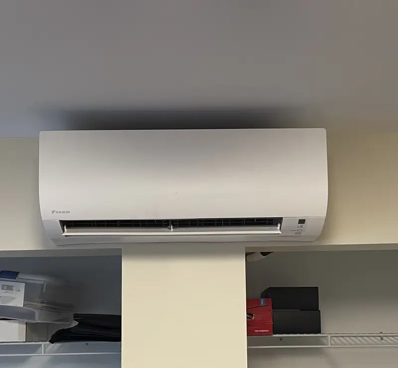 Daikin ductless mini-split wall unit installed in an Inverness, IL home