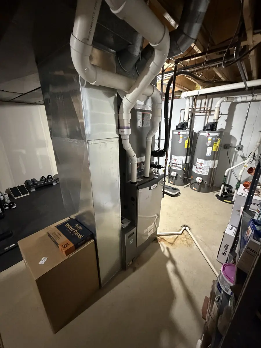 New Lennox furnace, coil and sheet metal installed by Pure Comfort in a Hoffman Estates, IL basement