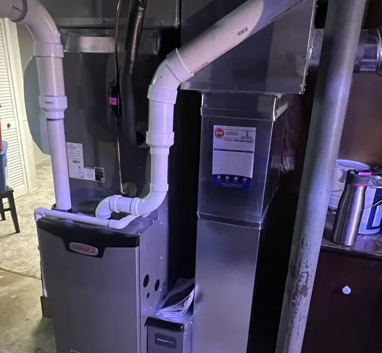 New Lennox furnace, AC coil and media air cleaner installed by Pure Comfort in a Palatine, IL home