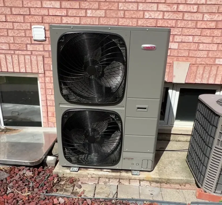 New Lennox variable-speed heat pump installed by Pure Comfort at a South Barrington, IL home